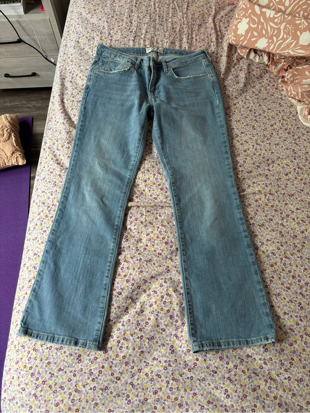 Free People Light Blue Flare Jeans
